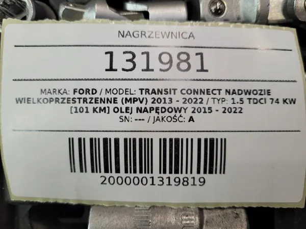 Lämmityspuhallin OEM DV61-19B555-AG Ford Transitille image 10