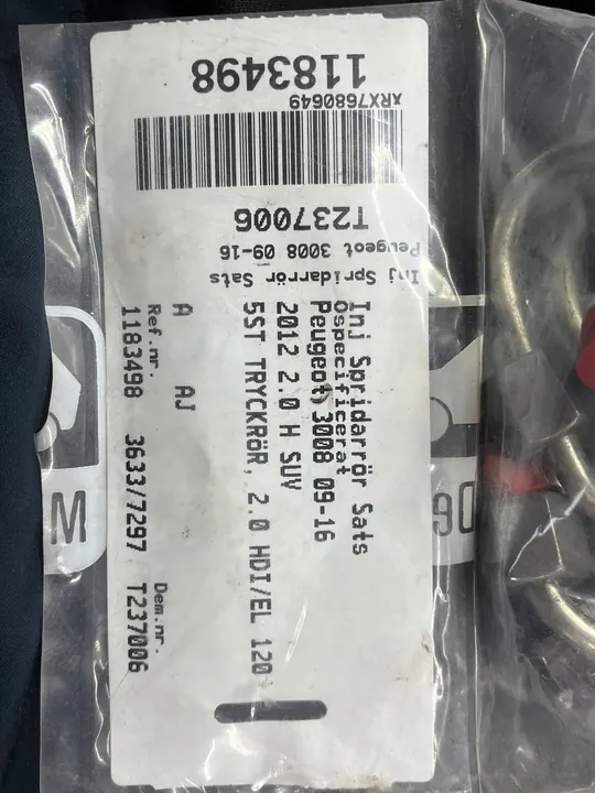 Brandstofleiding 03L130301AR AUDI Q2 2.0 TDI Set van 4 image 3