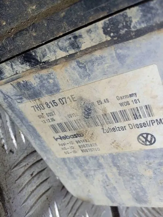 WEBASTO VOLKSWAGEN TRANSPORTER T5 7H0815071E image 3