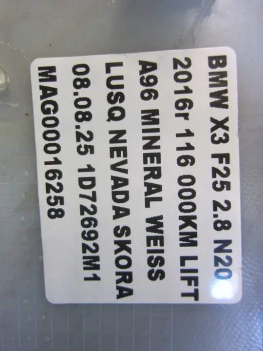 BMW X3 F25 Pilaripäällyste Oikea Musta OEM 51437225308 image 8