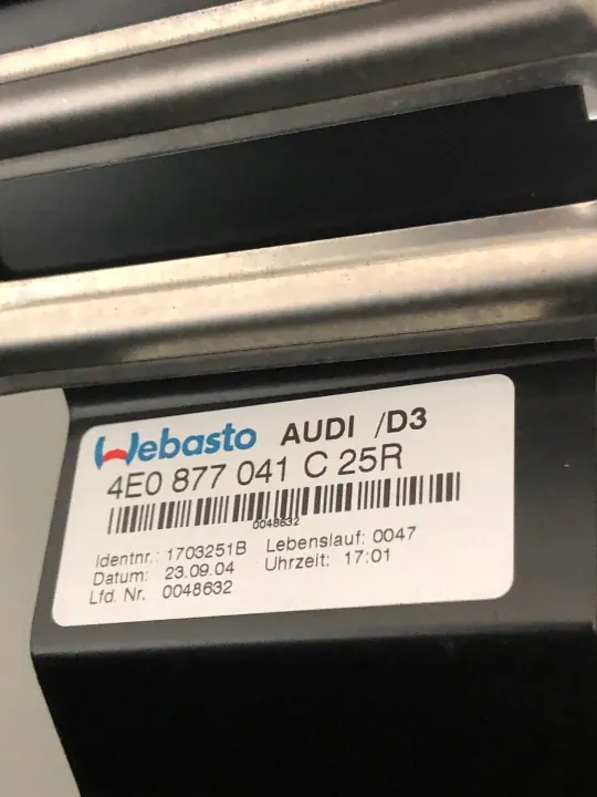 Techo Solar Audi A8 S8 D3 Conjunto OEM 4E0877041C image 7