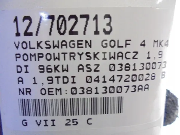 Injetor Volkswagen OE 038130073AA image 9