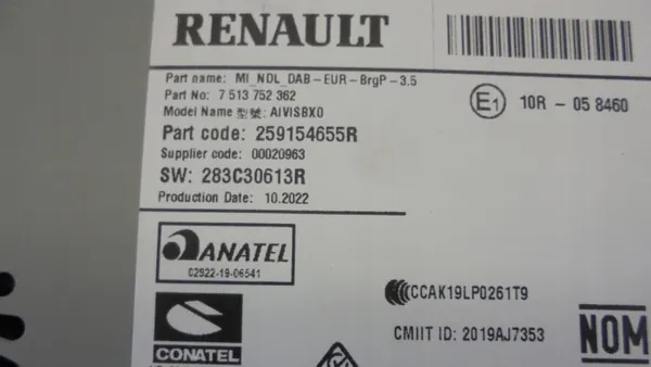 Radio Navigation OEM 259154655R pour Renault Captur II image 4