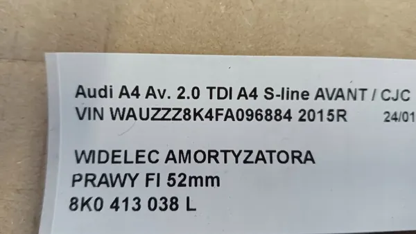 OEM 8K0413038L Audi A4 B8 Rechter Schokdemper Lift image 7