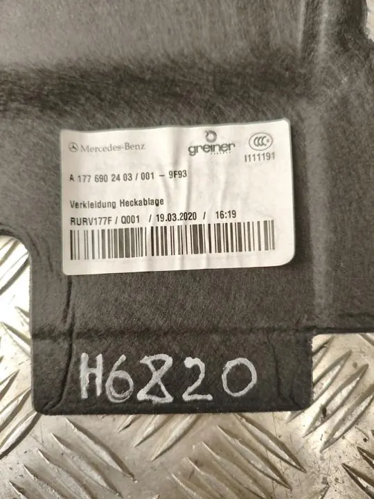 Kofferraummatte Mercedes-Benz A-Klasse V177 OEM A1776902403 image 4