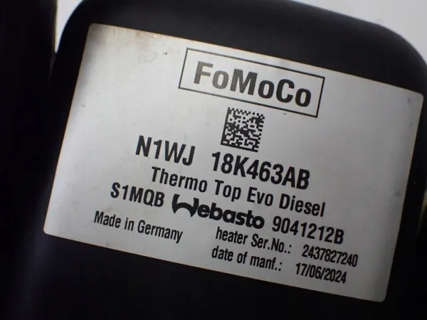 Webasto Lämmitys OEM N1WJ-18K463-AB Amarok Ranger image 5