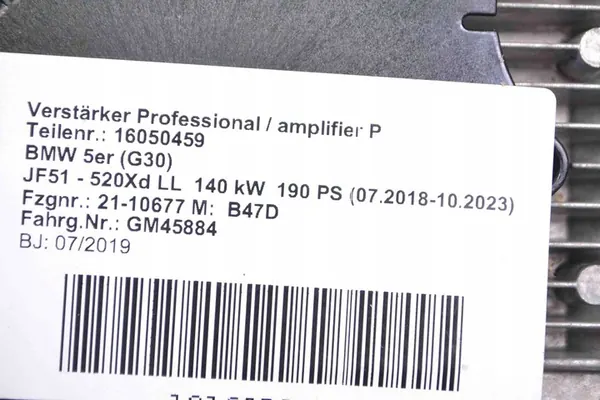 Alto-falante dianteiro direito BMW 5 (G30) 9184784 image 6