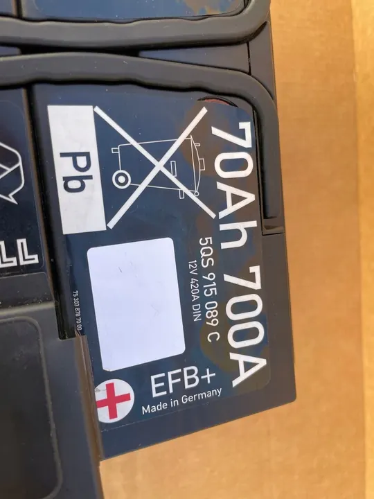 Batterie 5QS915089C 70AH 700A VW Skoda Audi 2024 image 3
