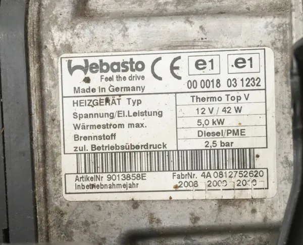Webasto parkeringsvärme OEM 3C0815065H VW Passat B6 image 7