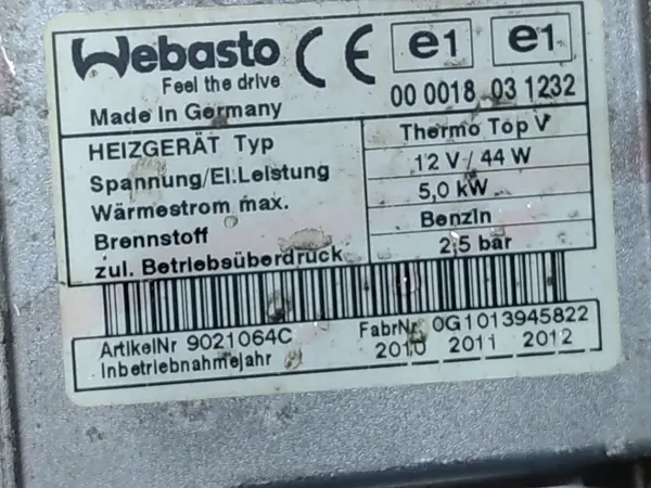 Ford Webasto AG9N18K463DA Bensiinilämmitin - Käytetty image 7