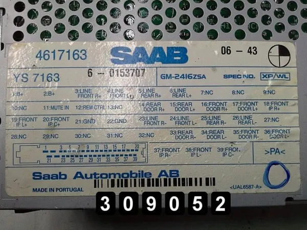 Saab Audioförstärkare OEM AM-309052 - Begagnad image 3