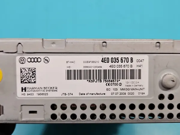Audi A6 C6 Navigation Reader 4E0035670B image 5