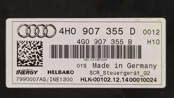 Module de contrôle AdBlue Audi OEM 4H0907355D 4G0907355B image 4