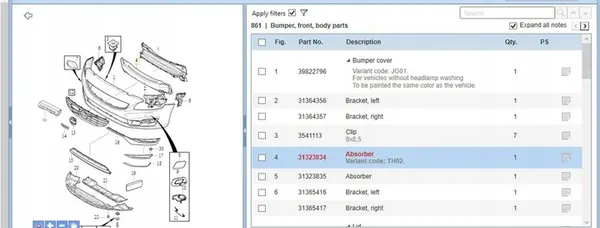 VOLVO S60 V60 puskuri vahvistus image 6
