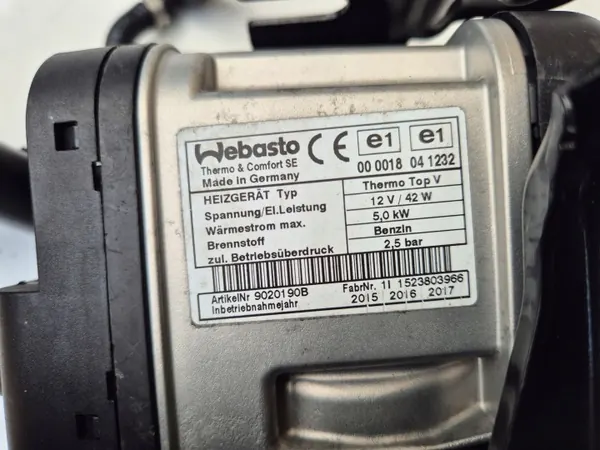 Webasto Thermo Top V Verwarming OEM 5C0815005F image 7