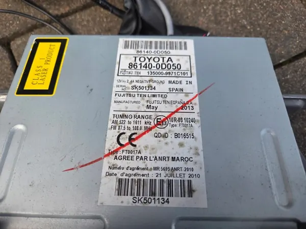 Toyota Yaris III Radio Navigatie OEM 86140-0D050 2013 image 6