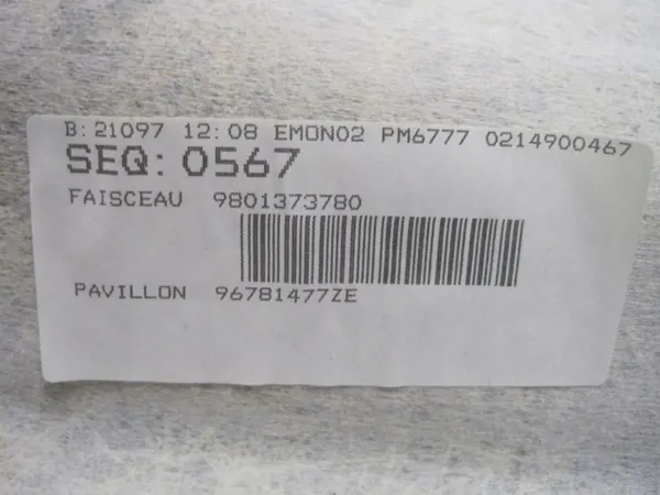 Ciel de toit Citroen DS5 d'occasion OEM 96781477ZE image 9