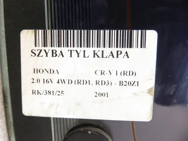 Bakruta OEM SZYBA TYLNA för Honda CR-V I SUV image 8