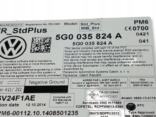 Gebruikte OEM EA0300016A Radio CD SD MMI voor VW Golf VII image 3