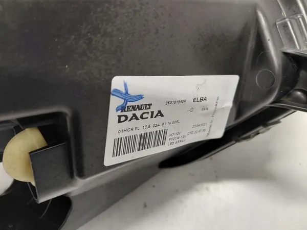 Oikea LED-valo Dacia Sandero III Logan III OEM 260101940R image 4