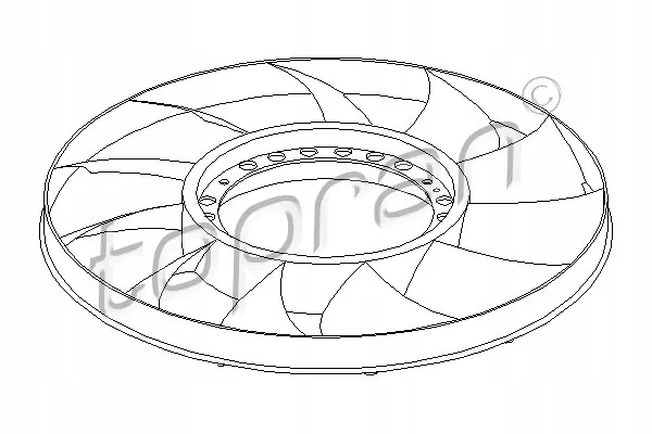 Polia do ventilador Topran 111 410, arrefecimento motor image 3