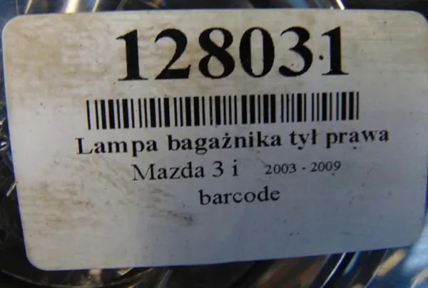 Feu Arrière Droit Mazda 3 I HB3 OEM FROST_2-128031 image 5