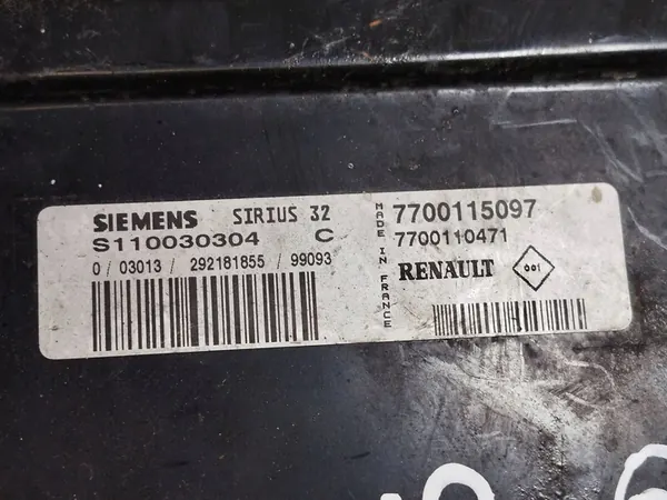 Unité de contrôle moteur Renault Clio II 7700115097 image 3