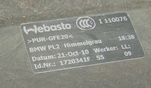 BMW 7145920 Elektrisches Schiebedach Glas Komplettset image 6
