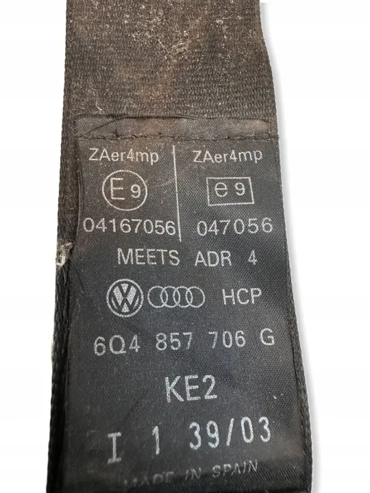OEM 6Q4857706G Cinturón de Seguridad VW Polo IV 9N 01-05 image 3