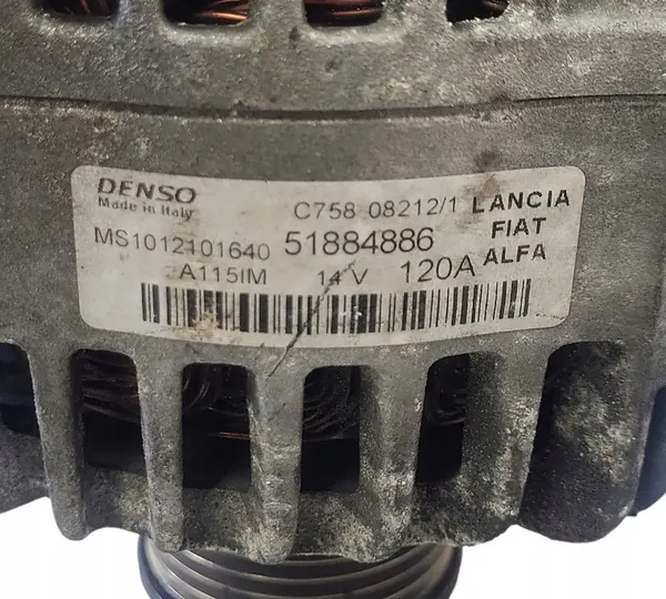 Vaihtovirtageneraattori ALFA ROMEO GIULIETTA 2.0L diesel 2011 OEM 51884886 image 6