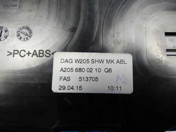 Asbak Mercedes C-Klasse W205 OEM A2056800210 image 4