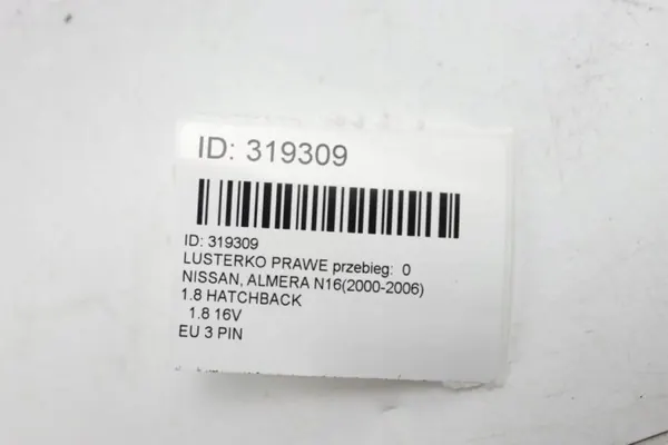 Espejo derecho OEM 319309 para Nissan Almera N16 2000-2006 image 6