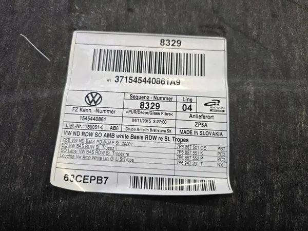 VW Touareg II 7P Dachhimmel OEM 7P6867501 15r image 8