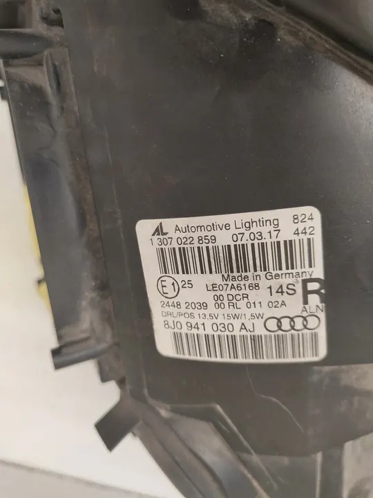 AUDI TT 2011-2014 Lámpara Reflectora Derecha 8J0941030AJ image 5