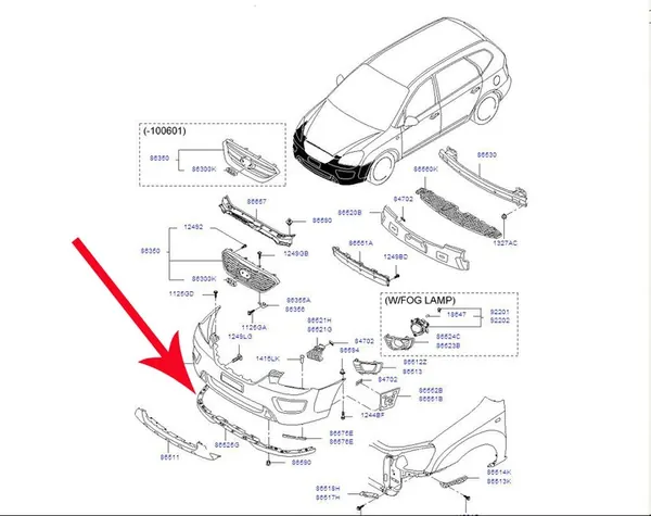 Spoiler de parachoques delantero Kia Carens III image 4