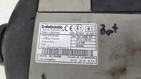 Webasto Air Top 2000 ST Heizung OEM 9015998B image 4