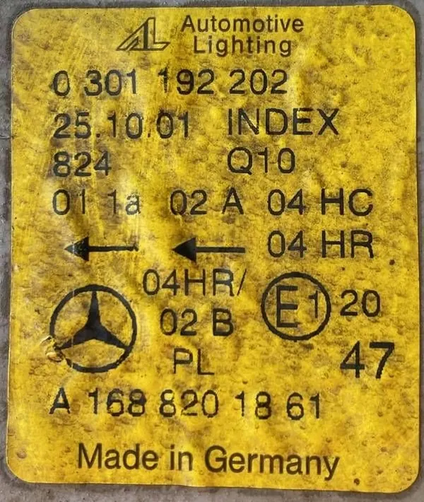 Rechter voorreflector Mercedes-Benz A W168 0301192202 image 3