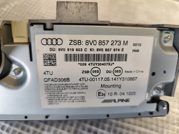Audi A3 8V5 8VS 13-20 Limousine MMI Nav Display OEM 8V0857273M image 5