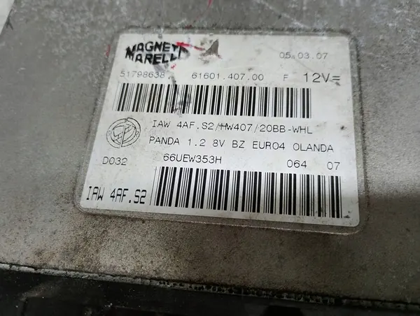 FIAT Unité de Contrôle Moteur 51798638 image 3