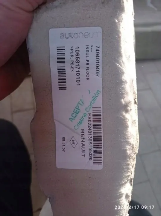 Tapis d'insonorisation OEM 749483824R pour Renault Rafale image 7