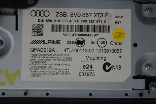 Audi A3 8V LCD-skärm OEM 8V0857273F - Begagnad image 5