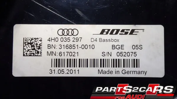 Haut-parleur Bose Audi A8 S8 OEM 4H1035481 image 6