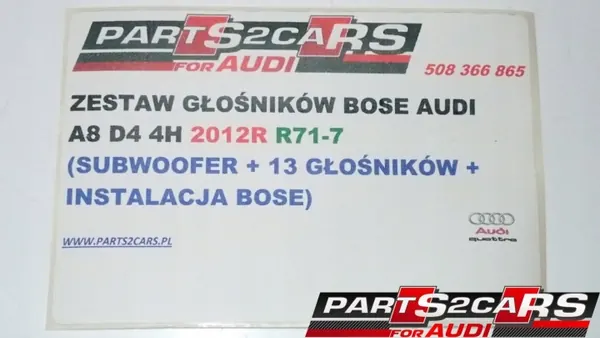 Haut-parleur Bose Audi A8 S8 OEM 4H1035481 image 9