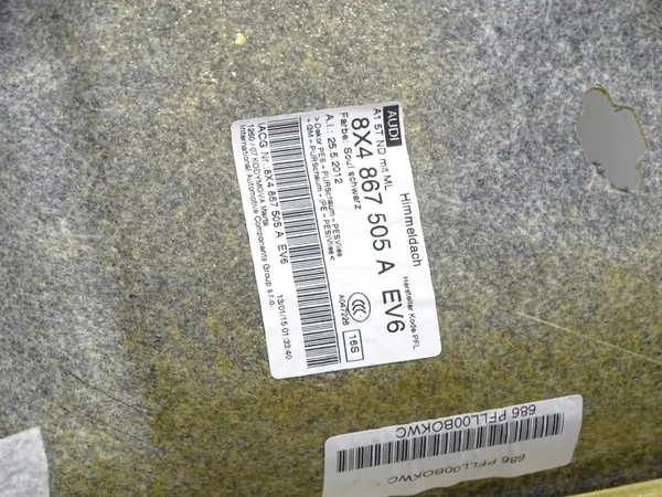 Himmel Audi A1 8X Sportback S-Line OEM 8X4867505A image 5