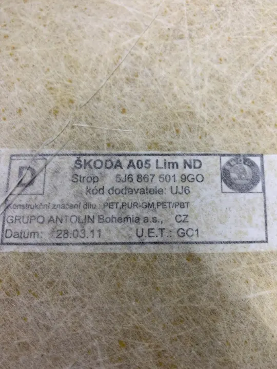 OEM 5J6867501 Katto Skoda Fabia II Lift HB:lle image 3