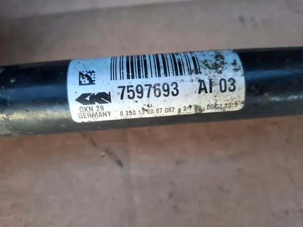 Vänster framdrivningsaxel BMW F30 F20 OEM BB1 7597693 image 3