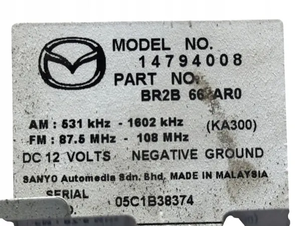 Rádio CD Mazda 3 I BK OEM BR2B66AR0 BR2B669R0A image 4