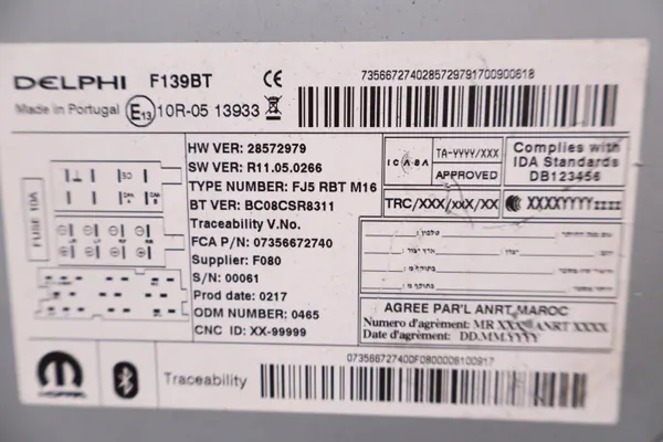 Fiat Panda III Radio OEM 07356672740 - Gebraucht image 5