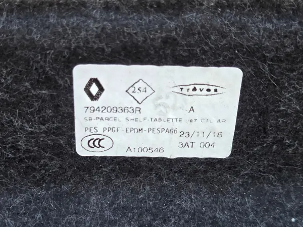 Estante de maletero Renault Captur I OEM 794209363R 2013-2019 image 9