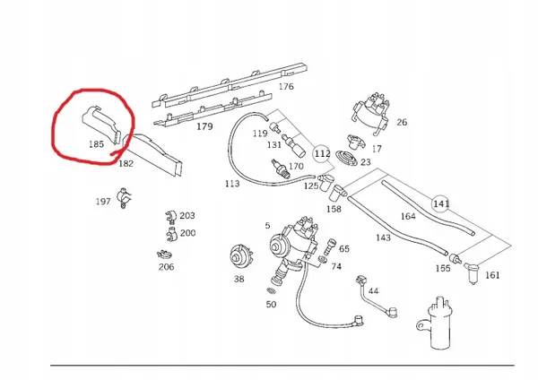 Cubierta Cable Encendido OEM 1021591940 Mercedes W124 image 10